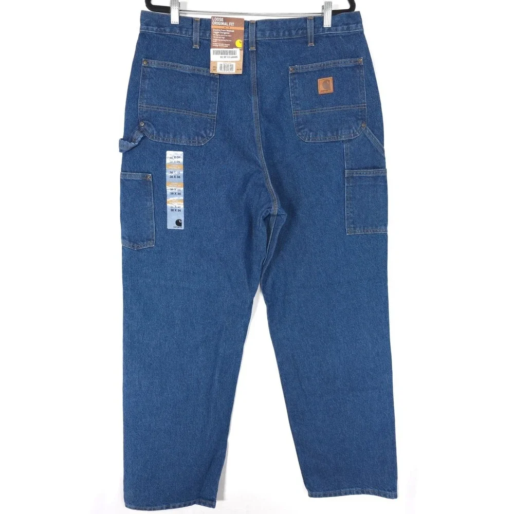 CARHARTT New Double Front Knee VTG Jeans 38x34 Logger Dungaree Loose Fit B73 DST